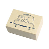 Beverly Wooden Rubber Stamp - Cat on Signboard -  - Planner Stamps & Ink Pads - Bunbougu