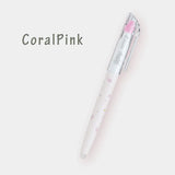 Pilot Frixion Erasable Highlighter - Sheer Stone Colour Limited Edition - Soft Colours/Bold Tip - Coral Pink - Highlighters - Bunbougu