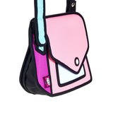 Jump From Paper Giggle Shoulder Bag - Neon Pink -  - Pencil Cases & Bags - Bunbougu