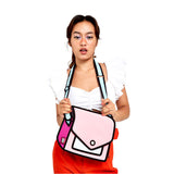 Jump From Paper Giggle Shoulder Bag - Neon Pink -  - Pencil Cases & Bags - Bunbougu