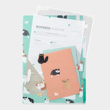 Midori 3 Pocket Clear Holder - Cats - A4 -  - Binders & Folders - Bunbougu