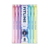 Pentel Illumina Flex Double-sided Highlighter - 8 Pastel Colour Set -  - Highlighters - Bunbougu