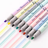 Pentel Illumina Flex Double-sided Highlighter - 8 Pastel Colour Set -  - Highlighters - Bunbougu