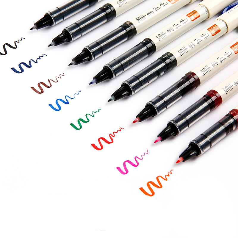 Brush Pen: Extra Thin Tip, Dye Ink, refillable