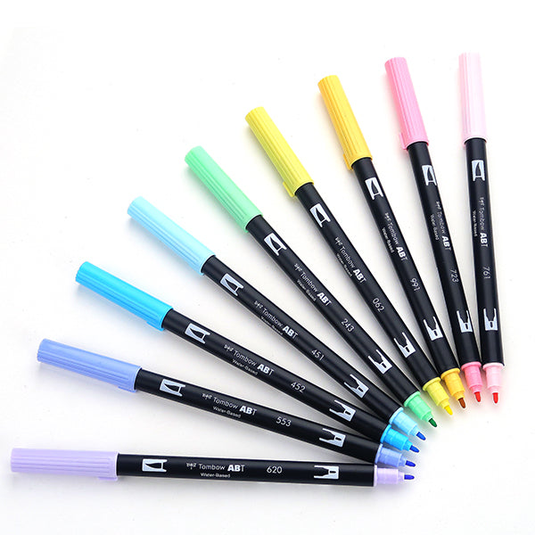  Tombow 56187 Dual Brush Pen Art Markers, Pastel, 10