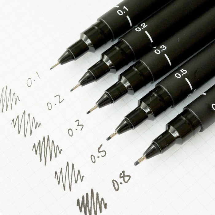 Uni Pin Fine Tip Drawing Pens ( 0.1 / 0.2 / 0.3 / 0.5 )